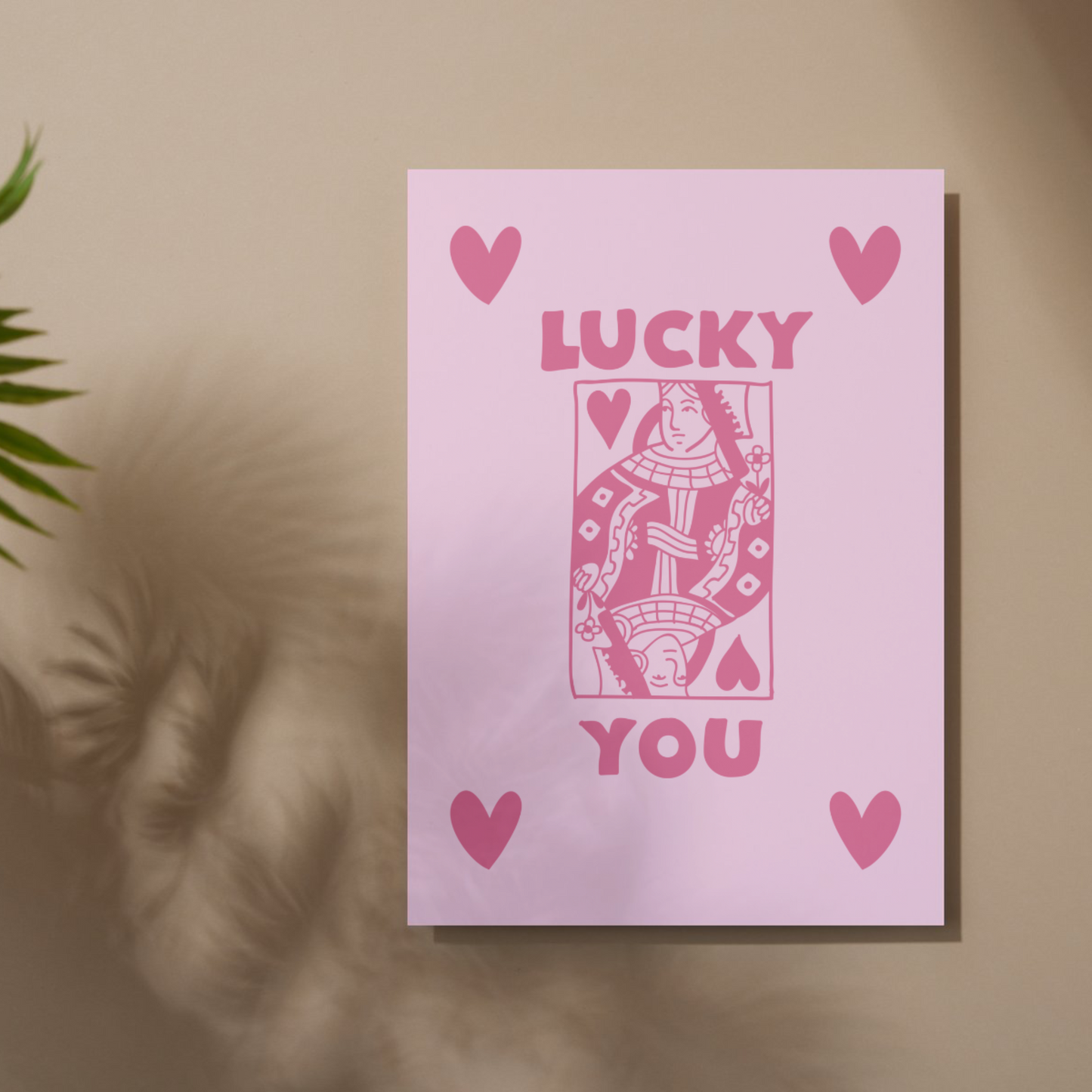 Lucky You Playing Card Print