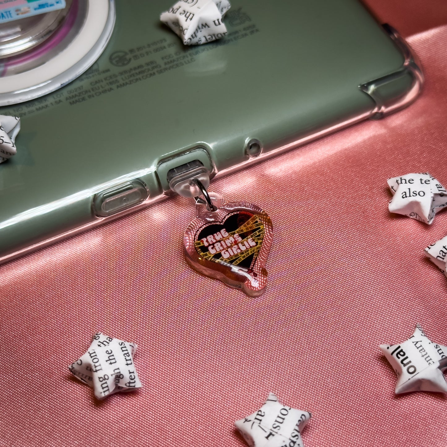 True Crime Girlie Kindle Phone Charm