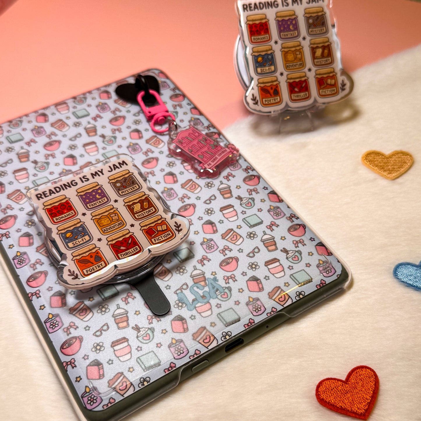 Reading Is My Jam Kindle Phone Magnetic MagSafe Grip