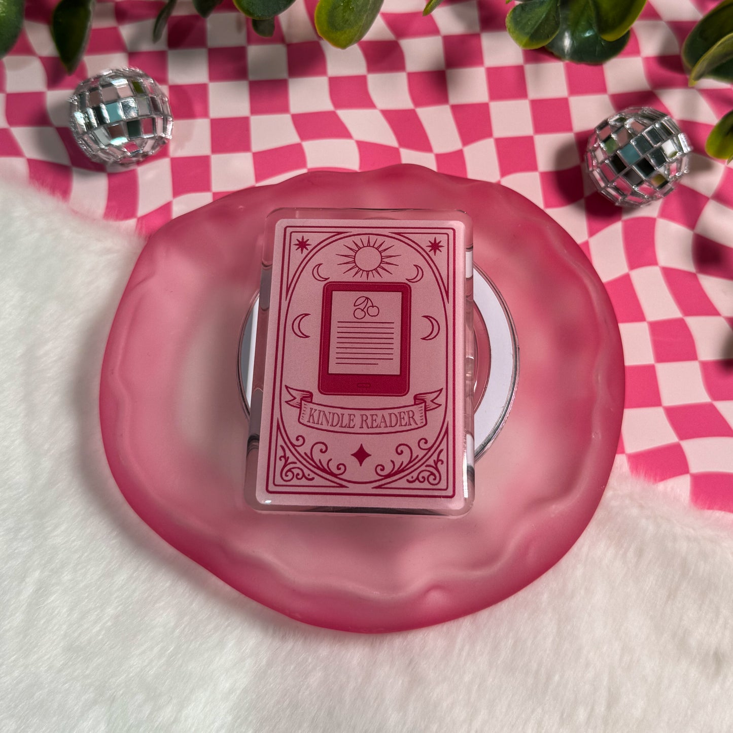 The Pink Kindle Reader Magnetic Kindle Grip | MagSafe Kindle & Phone Grip