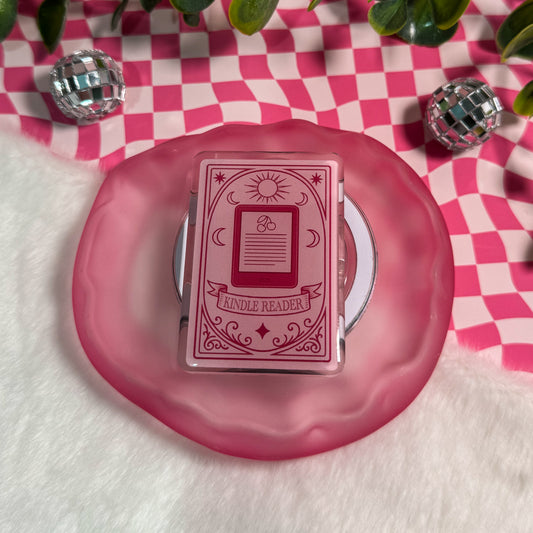 The Pink Kindle Reader Magnetic Kindle Grip | MagSafe Kindle & Phone Grip