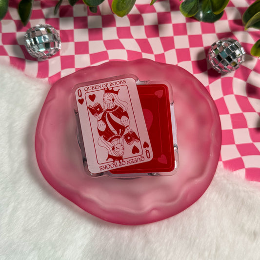 Queen of Books Magnetic Kindle Grip | MagSafe Kindle & Phone Grip