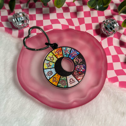 Zodiac Wheel Acrylic Keyring