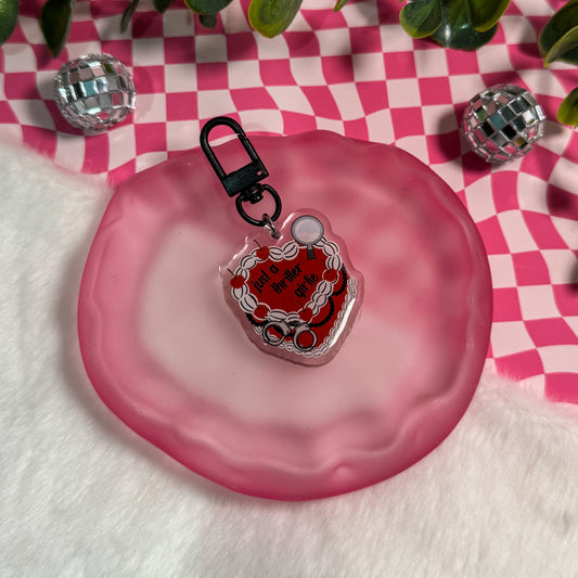 Just A Thriller Girlie Cake Keyring