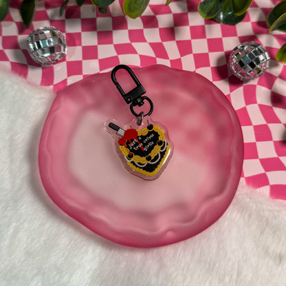 Just A True Crime Girlie Cake Keyring