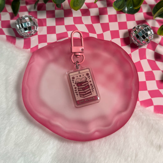 The Girlie Reader Tarot Keyring