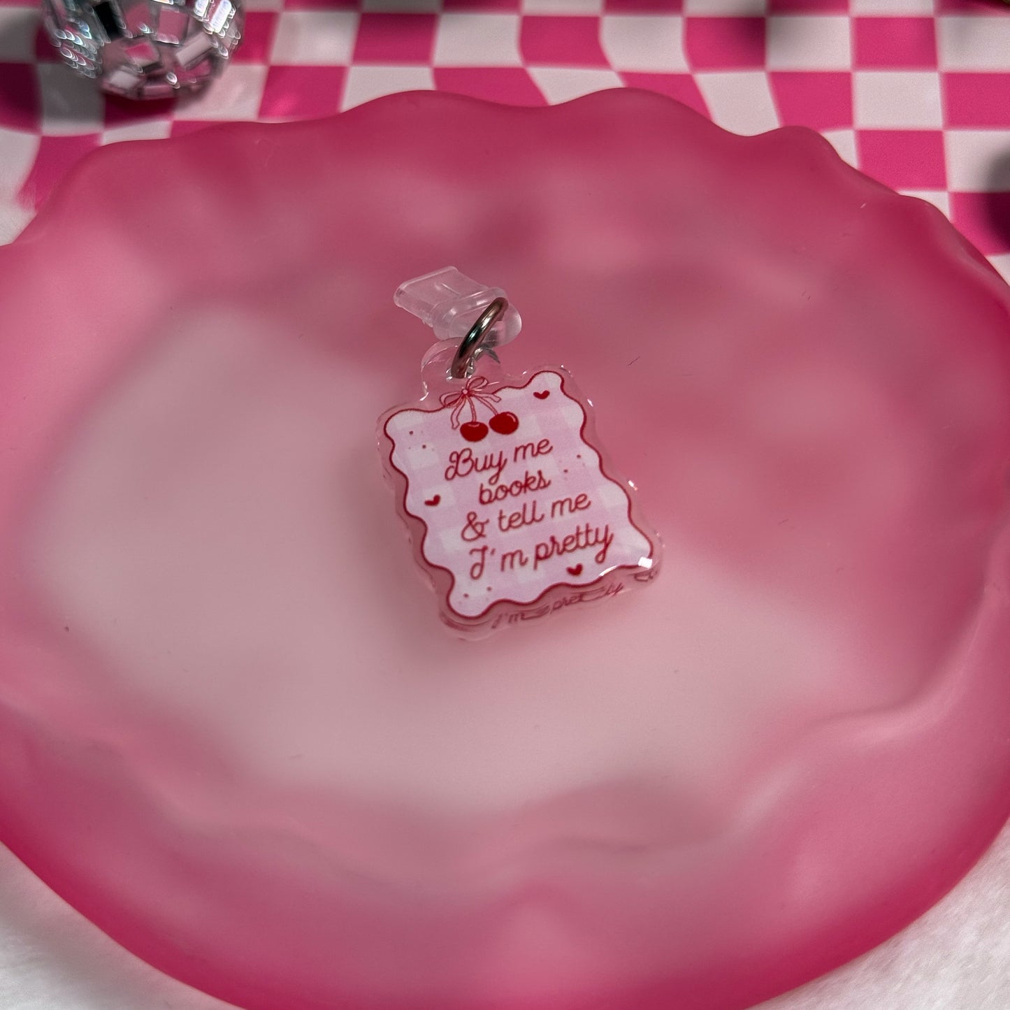 Buy Me Books And Tell Me I’m Pretty Coquettish Kindle Charm | Kindle & Phone Charm