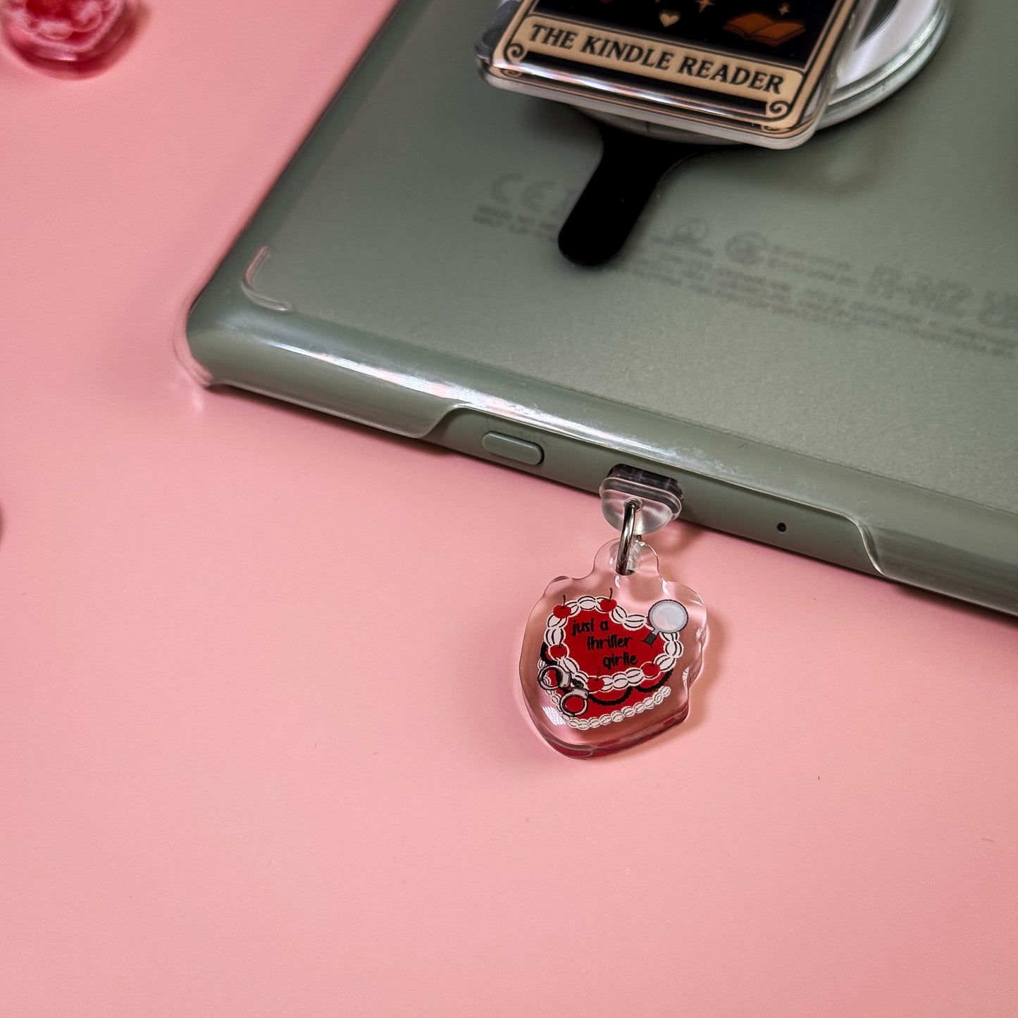 Just A Thriller Girlie Cake Kindle Phone Charm
