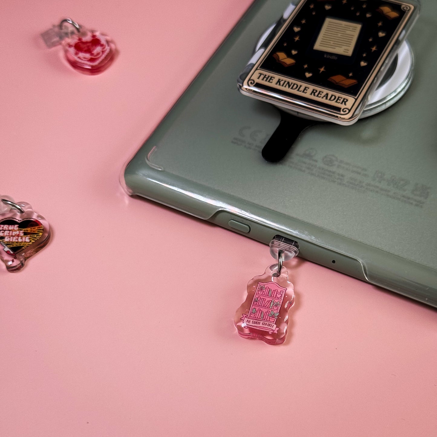 No Shelf Control Kindle Phone Charm