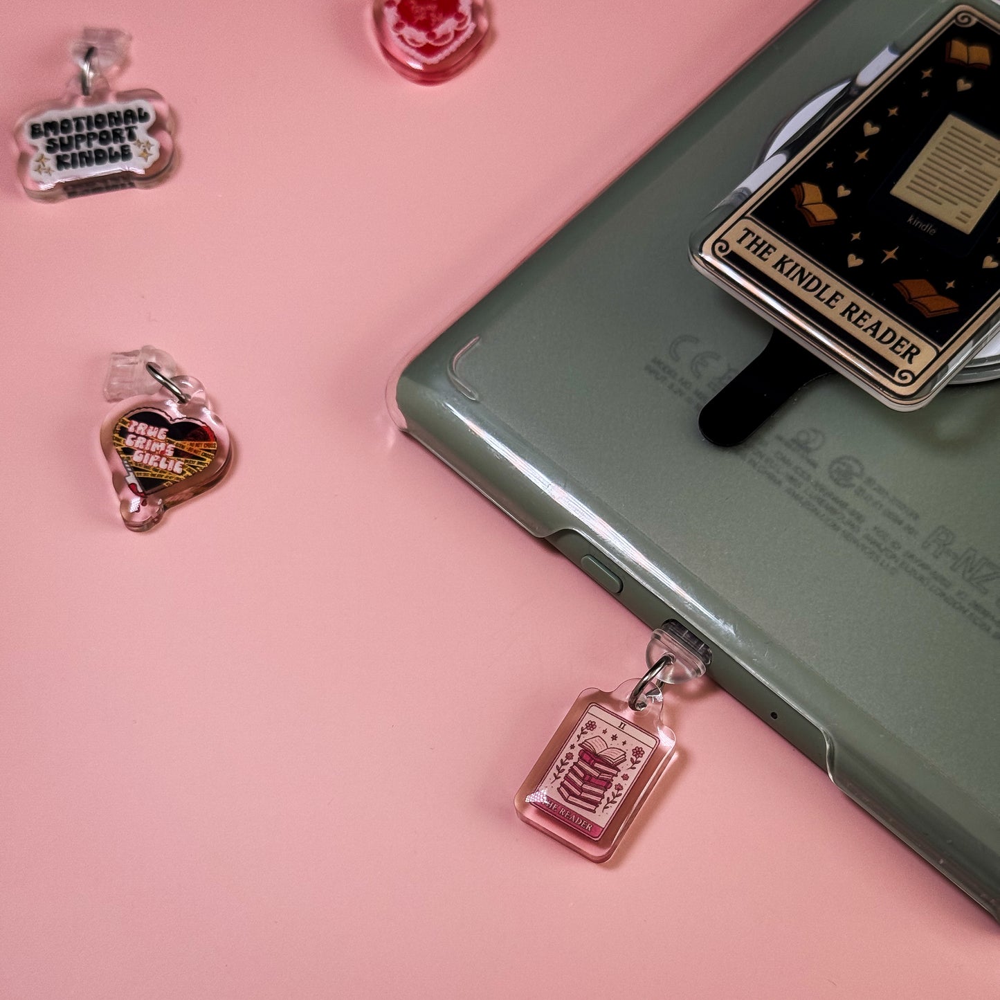 Girlie Reader Tarot Kindle Phone Charm