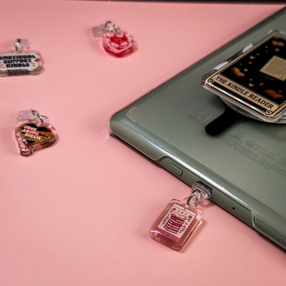 Girlie Reader Tarot Kindle Phone Charm