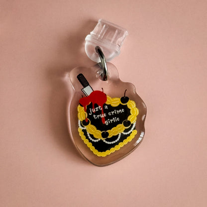 Just A True Crime Girlie Cake Kindle Phone Charm