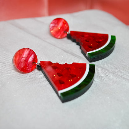 Watermelon Acrylic Earrings
