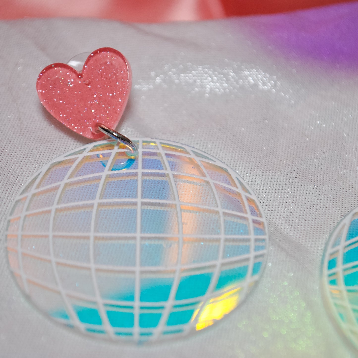 Disco Ball Acrylic Earrings