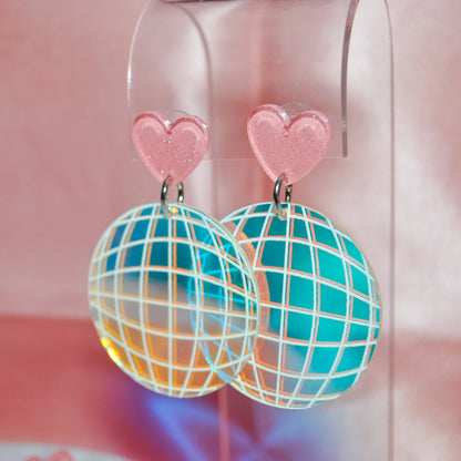 Disco Ball Acrylic Earrings