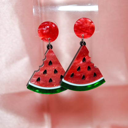 Watermelon Acrylic Earrings