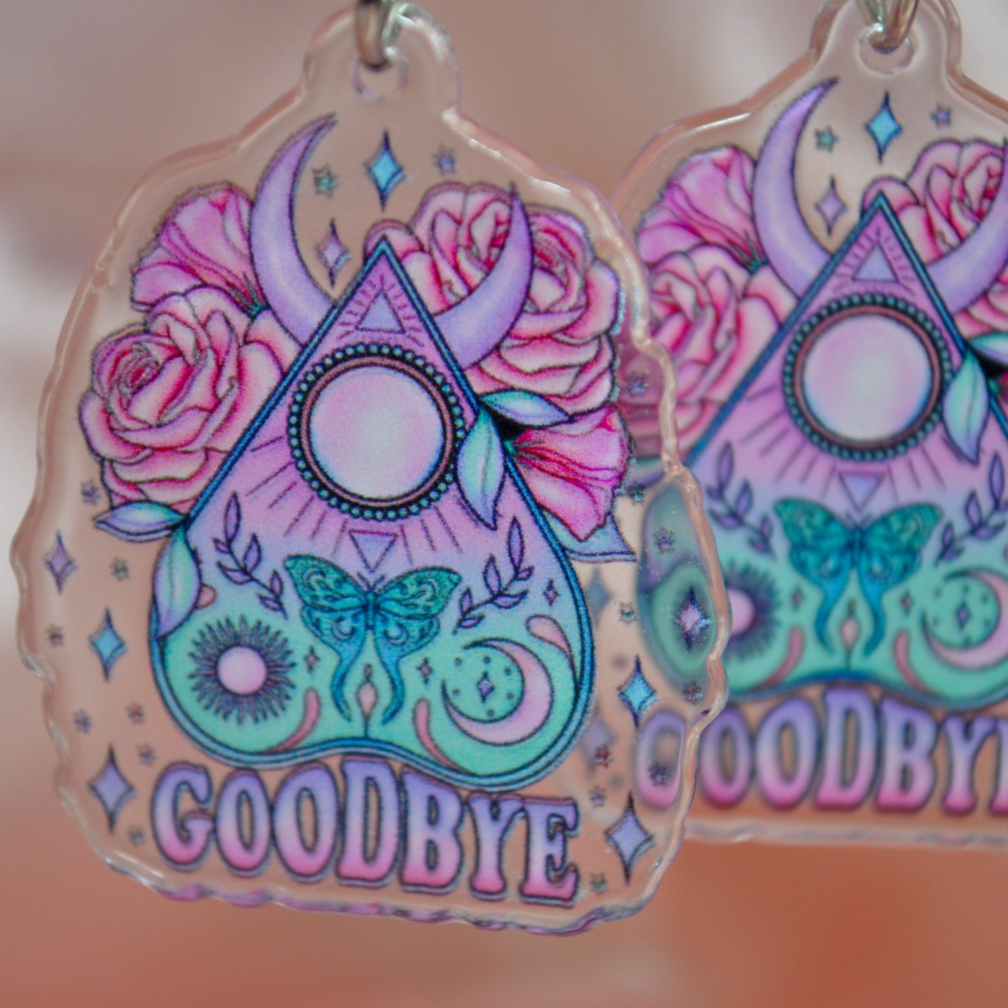 Goodbye Ouija Board Planchette Earrings