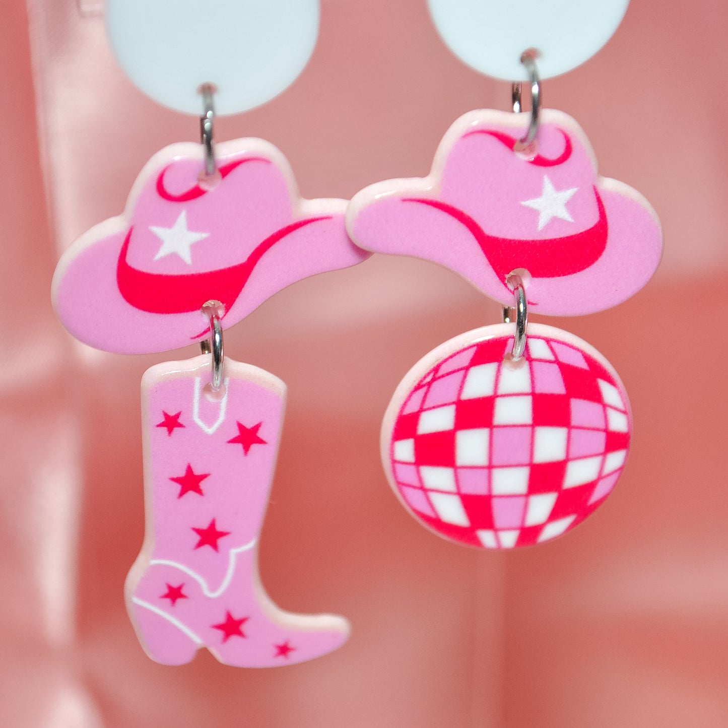 Disco Cowboy Acrylic Earrings