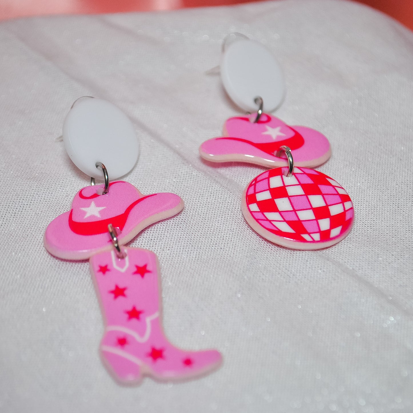 Disco Cowboy Acrylic Earrings