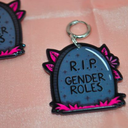 RIP Gender Roles Gravestone Earrings
