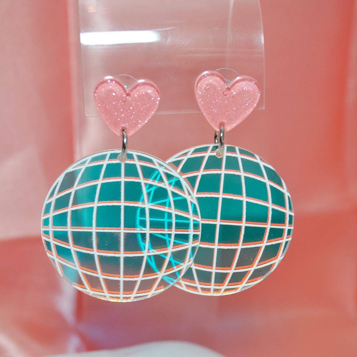 Disco Ball Acrylic Earrings