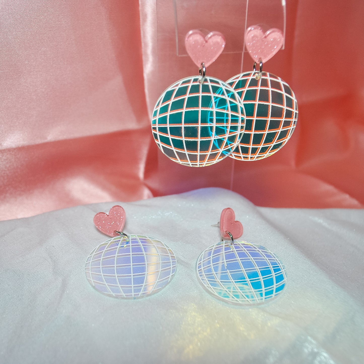 Disco Ball Acrylic Earrings