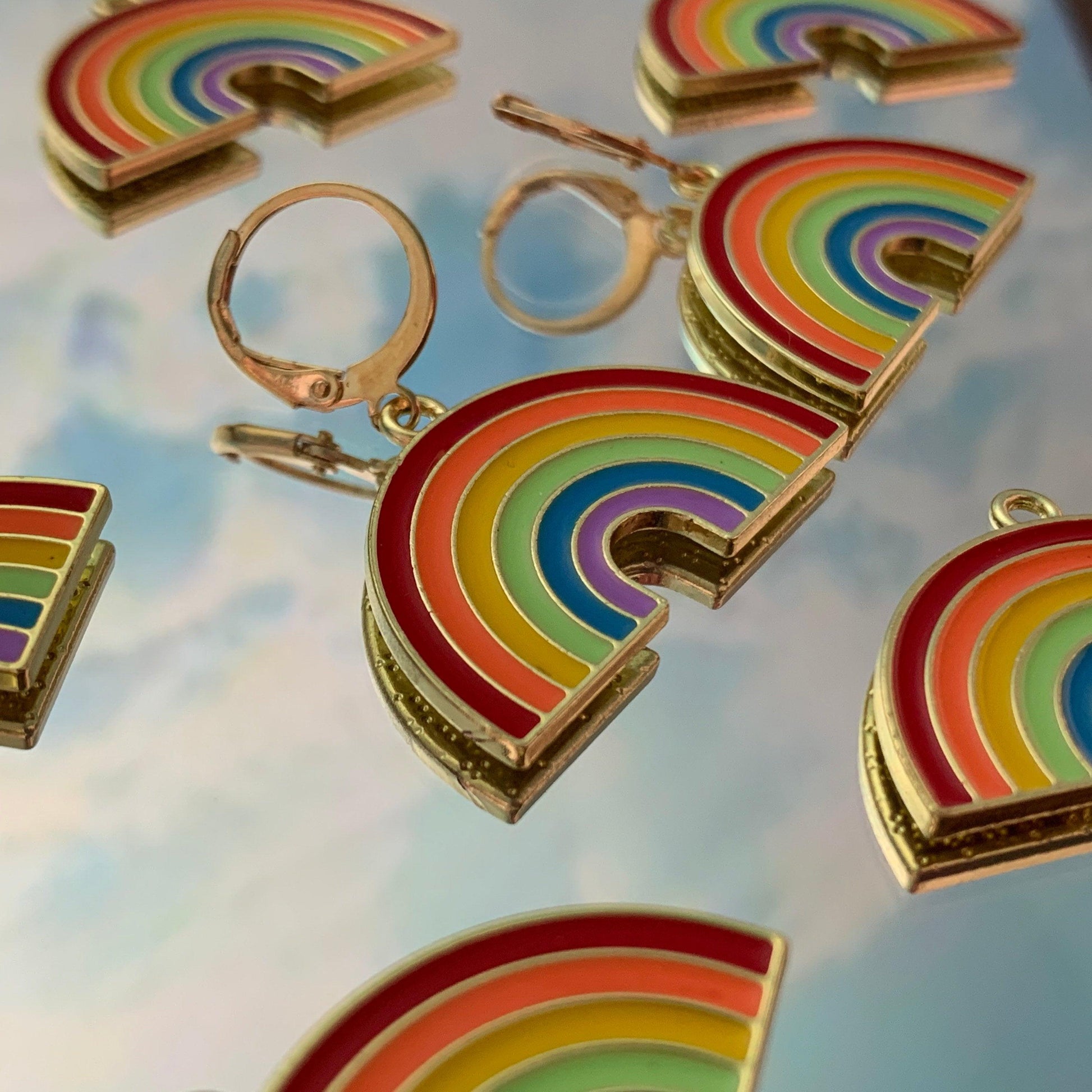 Limited Edition | Rainbow Pride Huggie Hoop Earrings | LGBT - Lxyclr Authentic