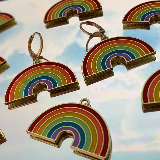 Limited Edition | Rainbow Pride Huggie Hoop Earrings | LGBT - Lxyclr Authentic