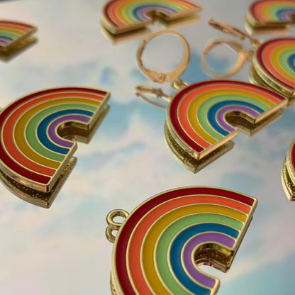 Limited Edition | Rainbow Pride Huggie Hoop Earrings | LGBT - Lxyclr Authentic