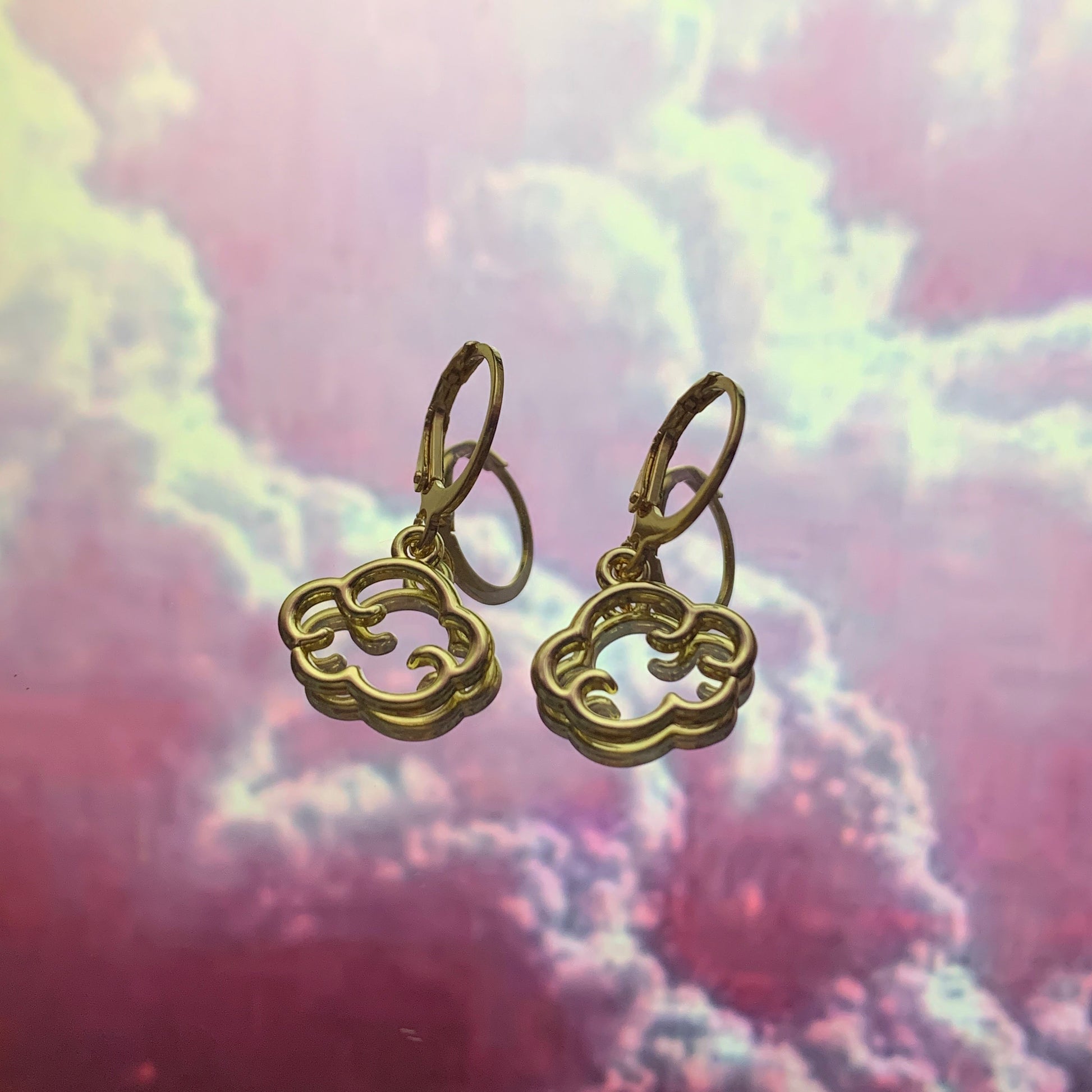 Cute Cloud Huggie Hoop Earrings - Lxyclr Authentic