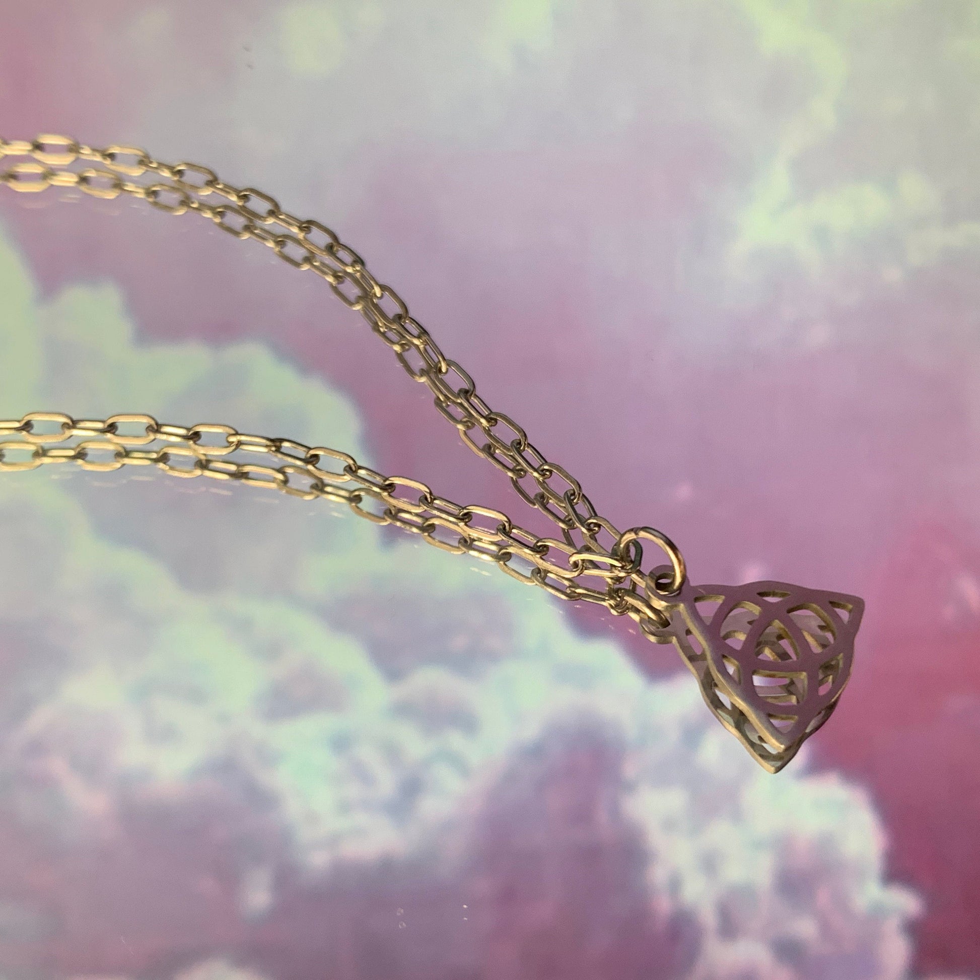 Triquetra Charm Chain Necklace - Lxyclr Authentic