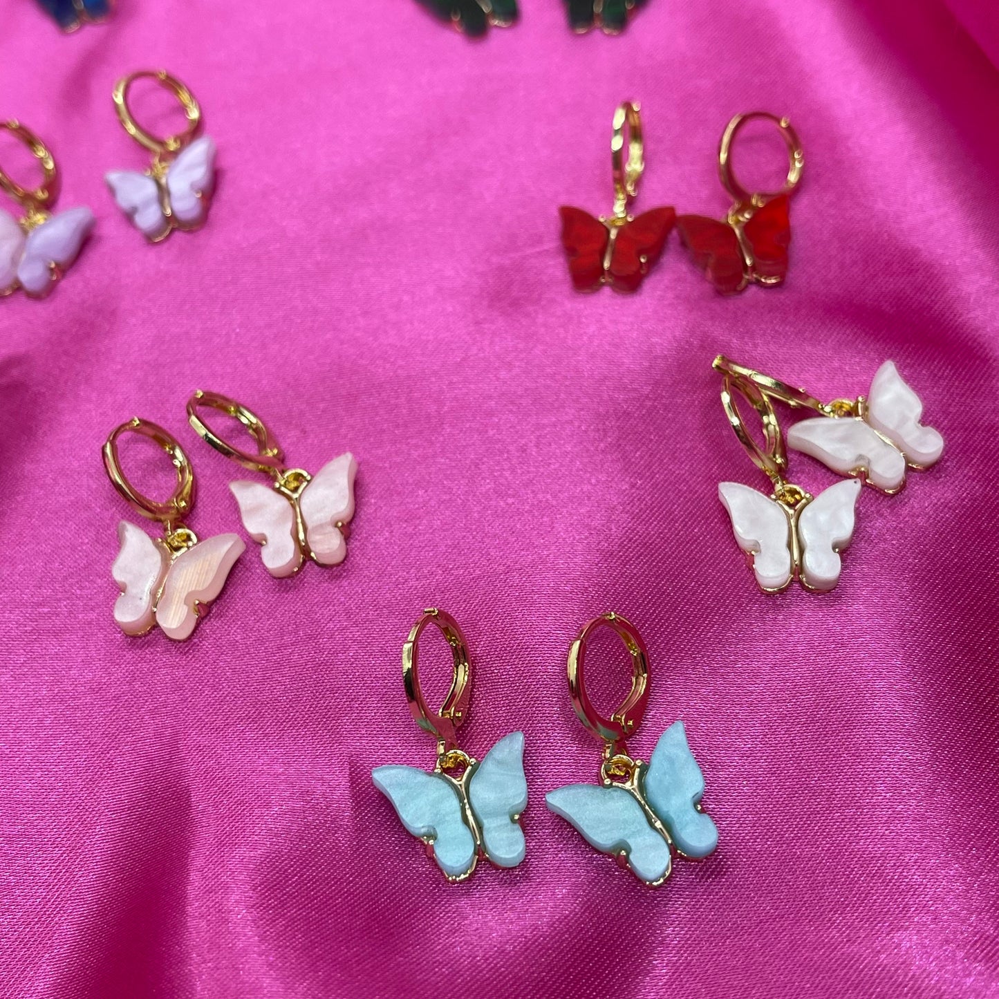 Cute Gold Butterfly Hoop Earrings - Lxyclr Authentic