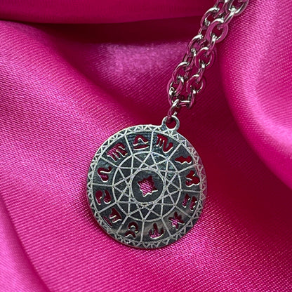 Zodiac Disc Chain Necklace - Lxyclr Authentic