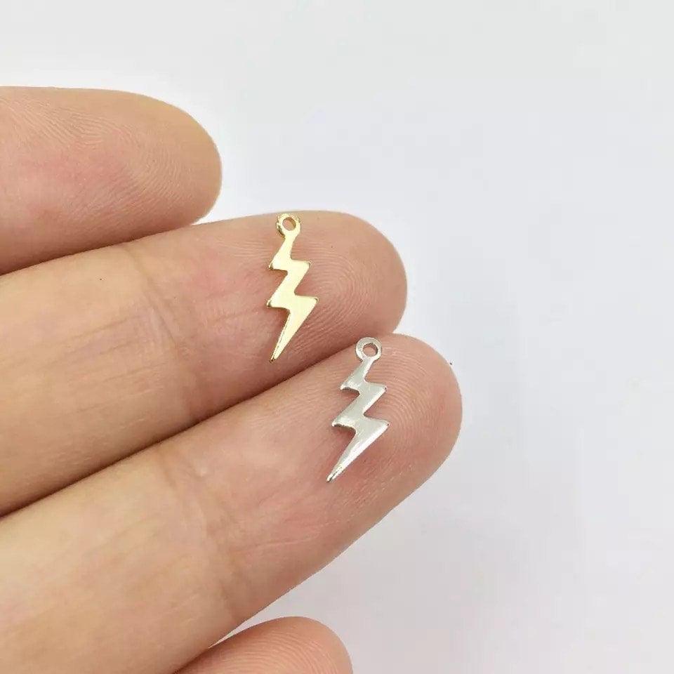 Mini Lightning Bolt Huggie Hoop Earrings - Lxyclr Authentic