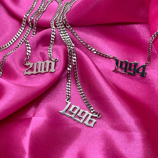 Birth Year Chain Necklace - Lxyclr Authentic