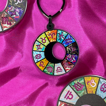 Zodiac Wheel Acrylic Keyring - Lxyclr Authentic