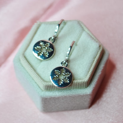 Minimalistic Snowflake Earrings