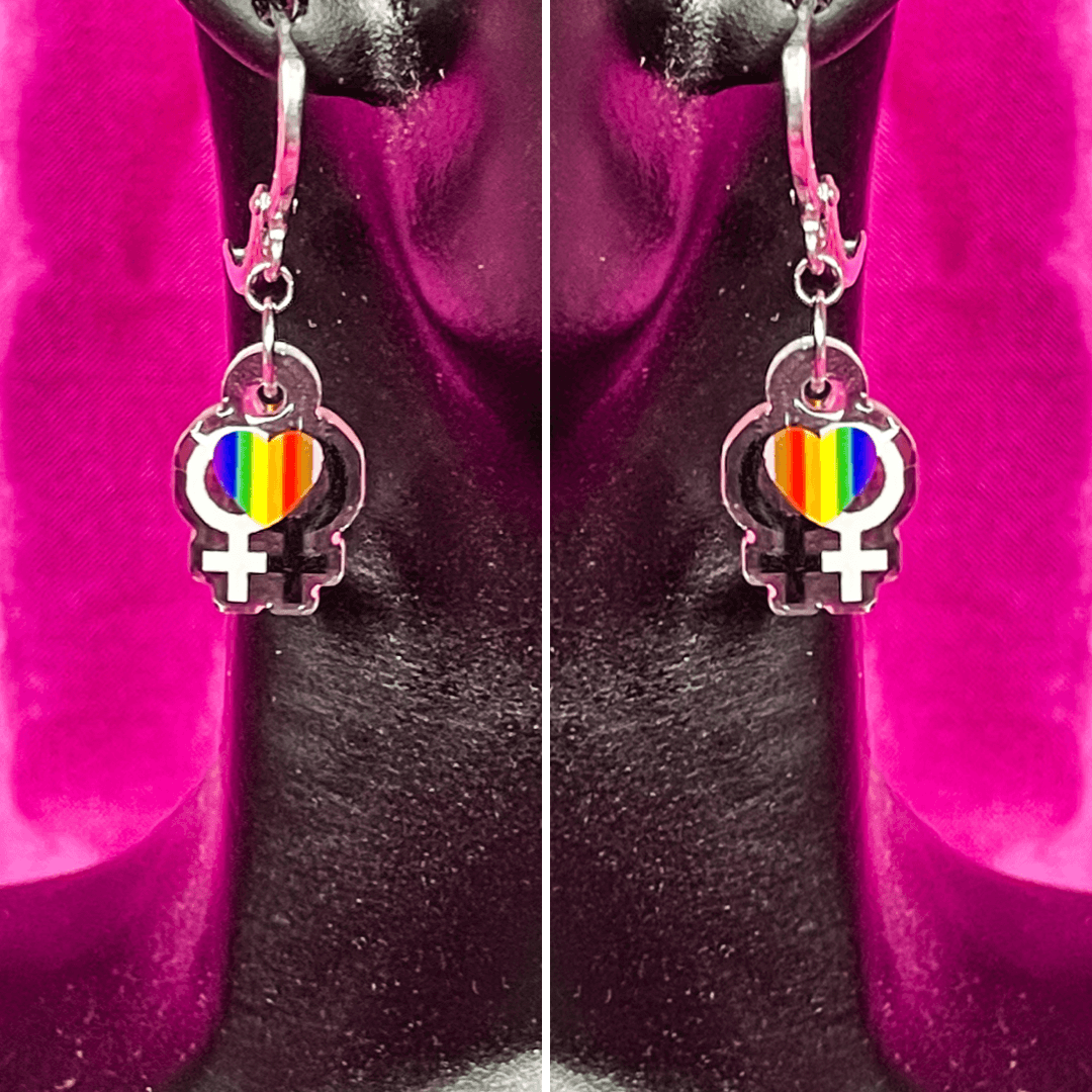 Progress Rainbow Venus Pride Flag Inspired Earrings - Lxyclr Authentic