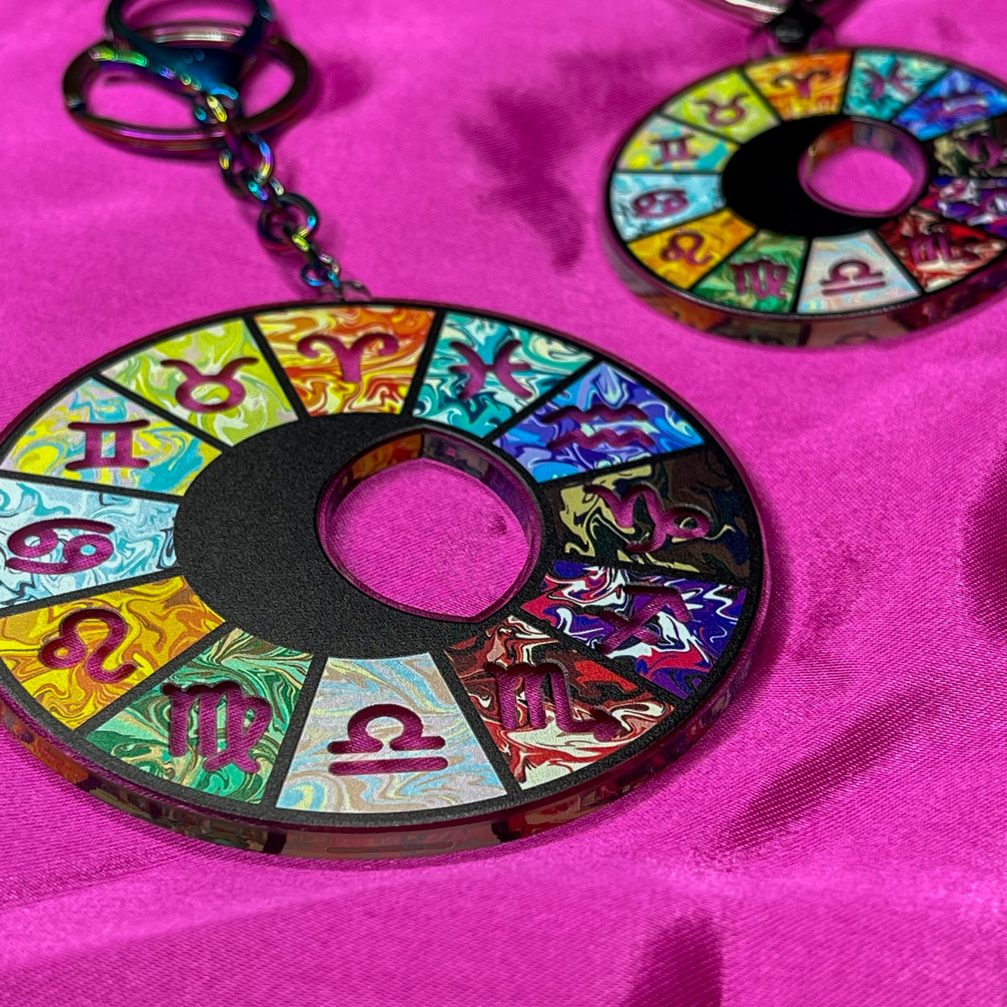 Zodiac Wheel Acrylic Keyring - Lxyclr Authentic