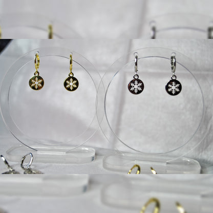 Minimalistic Snowflake Earrings