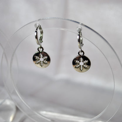 Minimalistic Snowflake Earrings