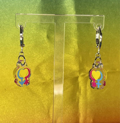 Pansexual Pride Flag Inspired Earrings - Lxyclr Authentic