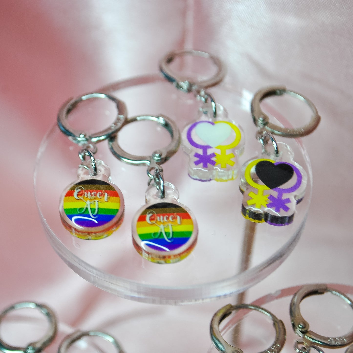 Queer AF Pride Flag Inspired Earrings