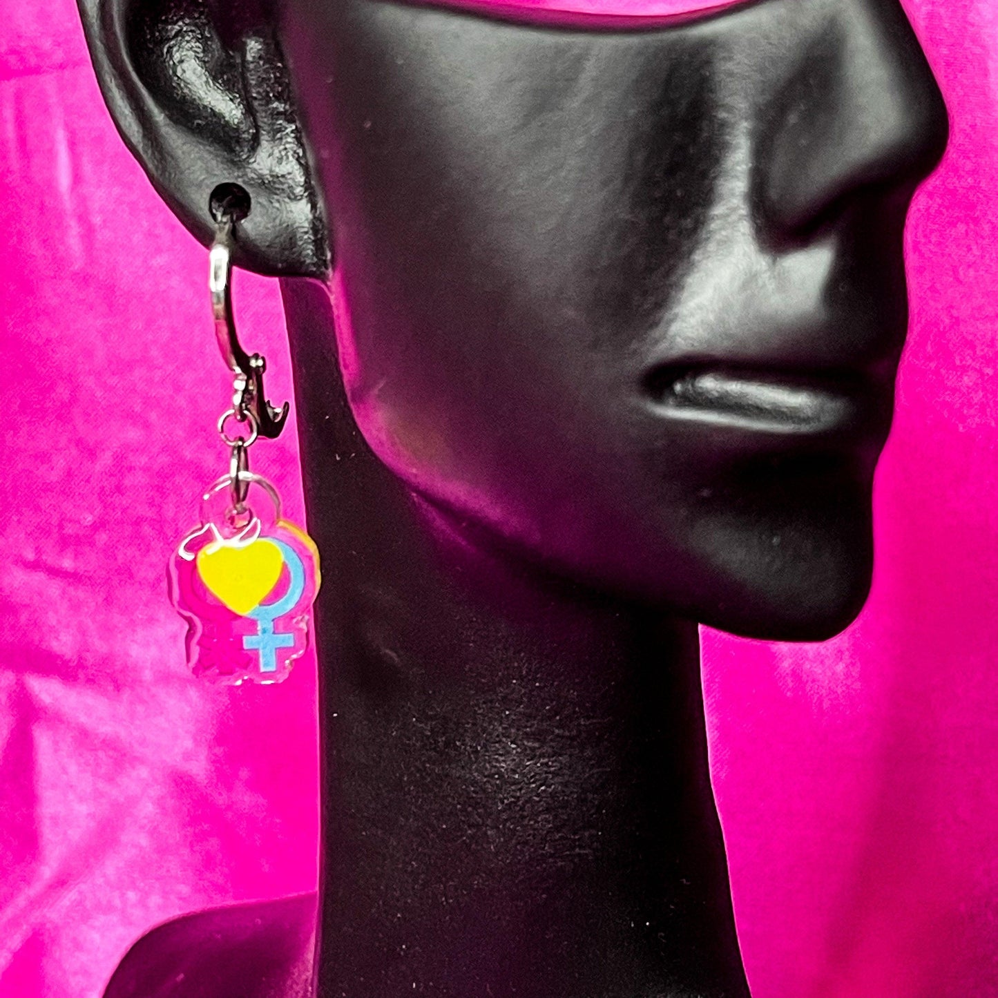 Pansexual Pride Flag Inspired Earrings - Lxyclr Authentic