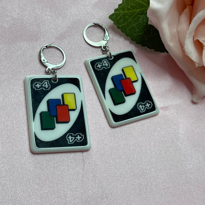 'Uno' +4 Card Earrings - Lxyclr Authentic