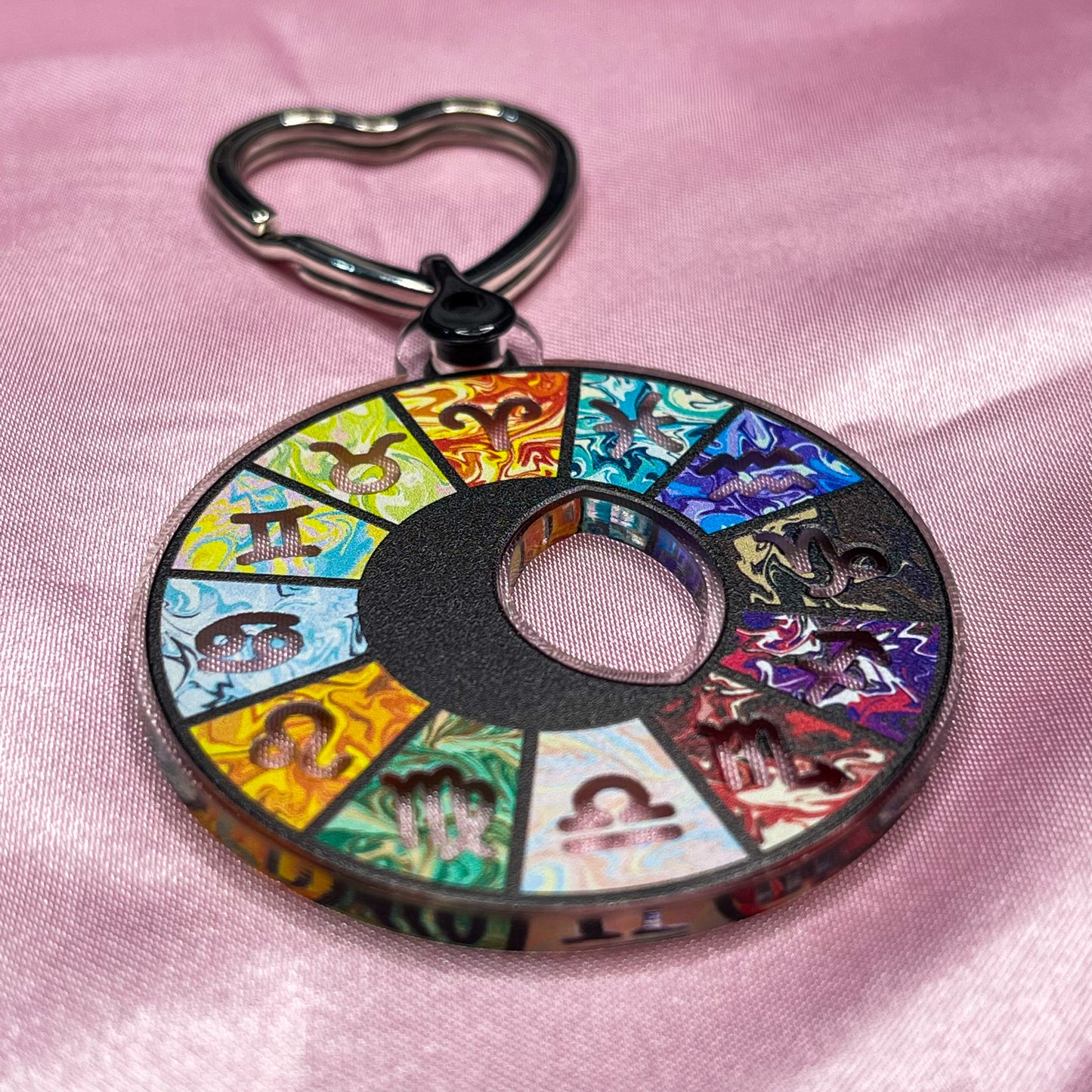 Zodiac Wheel Acrylic Keyring - Lxyclr Authentic