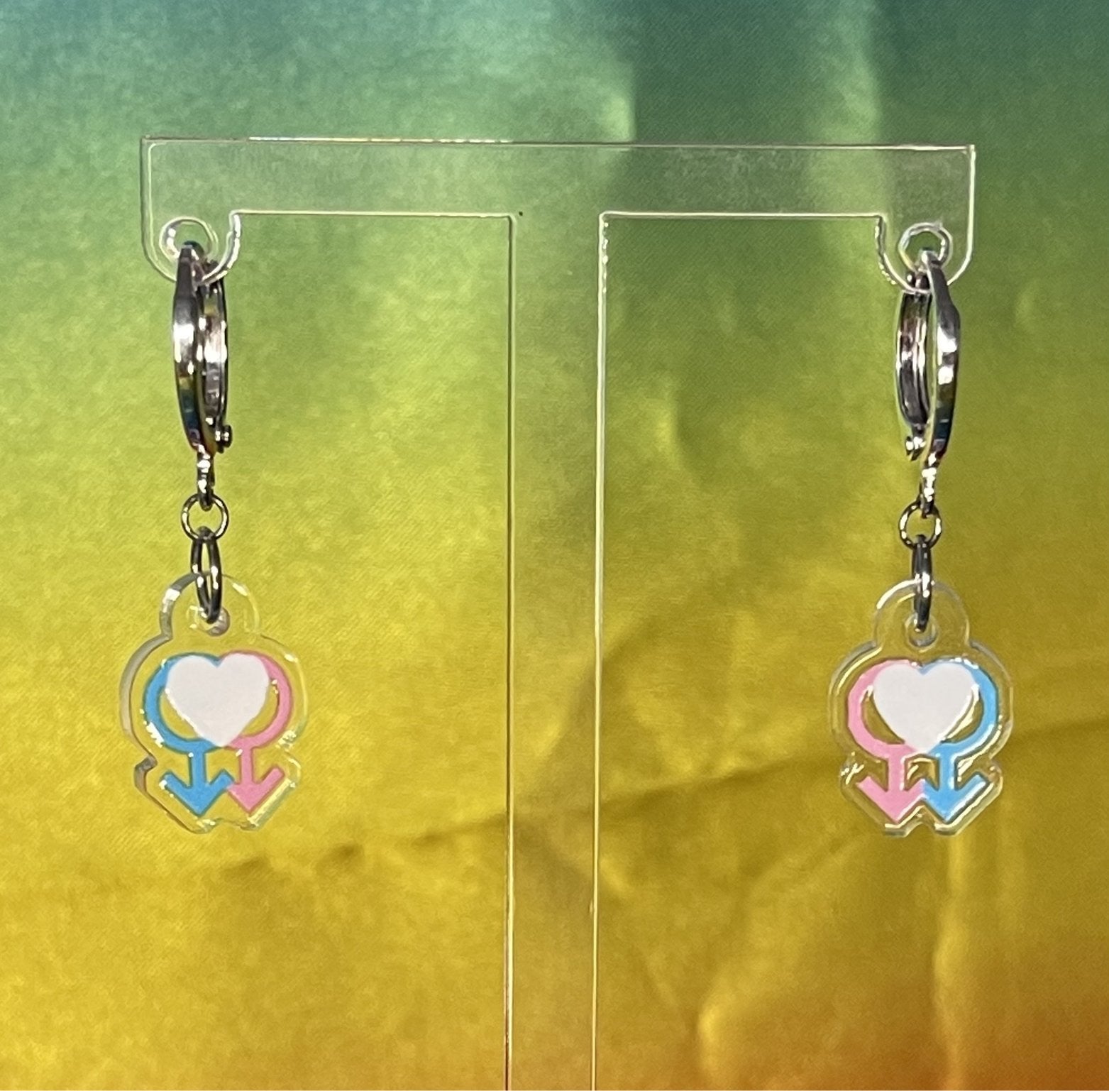 Transgender Male Pride Flag Inspired Earrings - Lxyclr Authentic