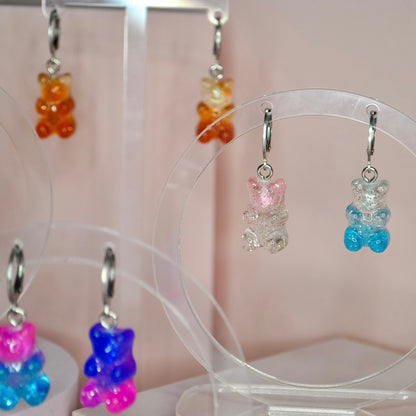 Glitter Gummy Bear Huggie Hoop Earrings - Lxyclr Authentic