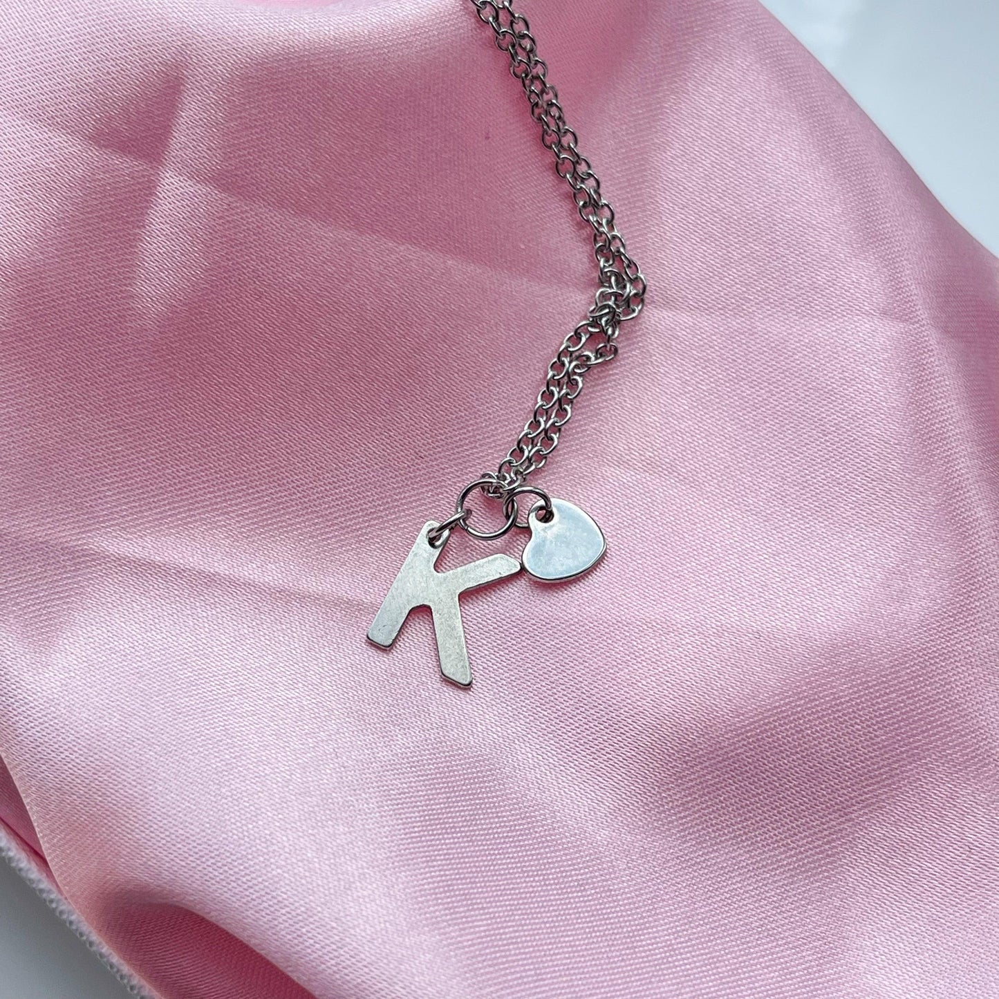 Initial with a Heart Necklace - Lxyclr Authentic