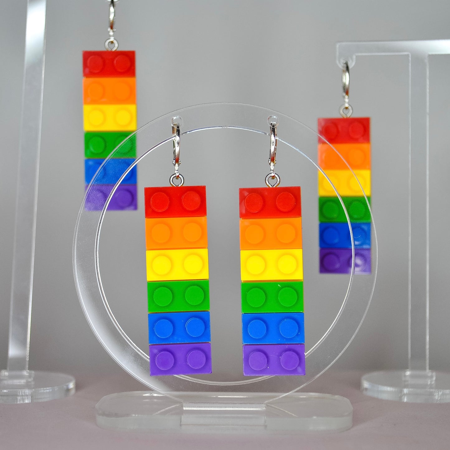 Lego Pride Huggie Earrings